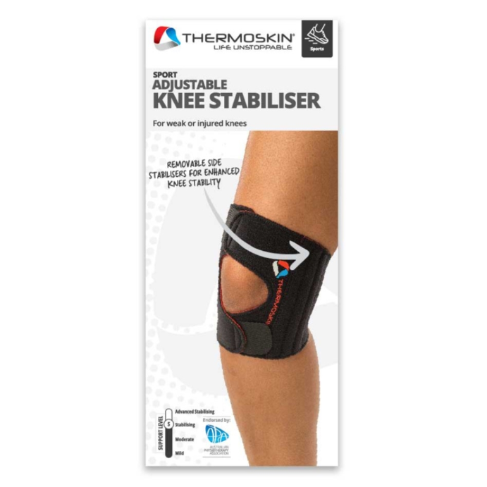 Thermoskin Knee Stabiliser Adjustable S/M Black