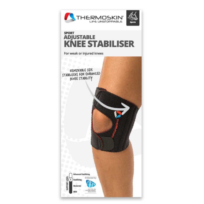 Thermoskin Knee Stabiliser Adjustable L/XL Black