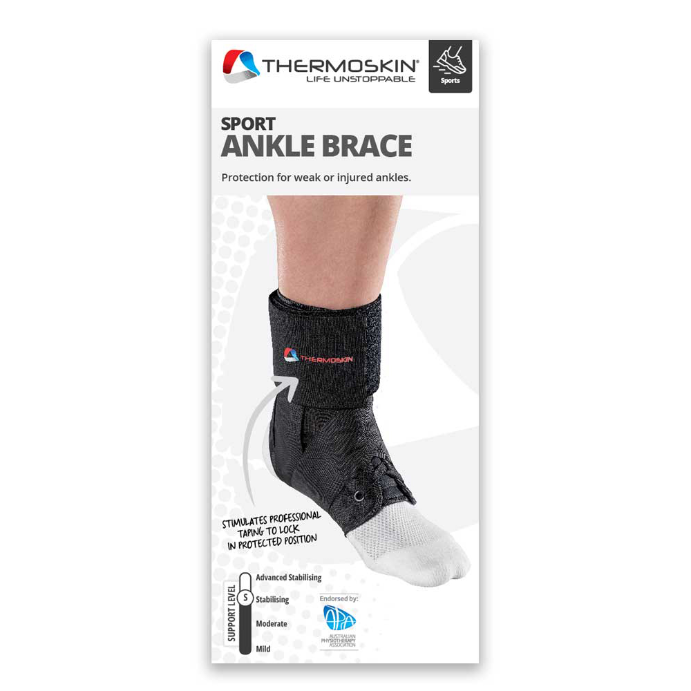 Thermoskin Sport Ankle Brace Small Black