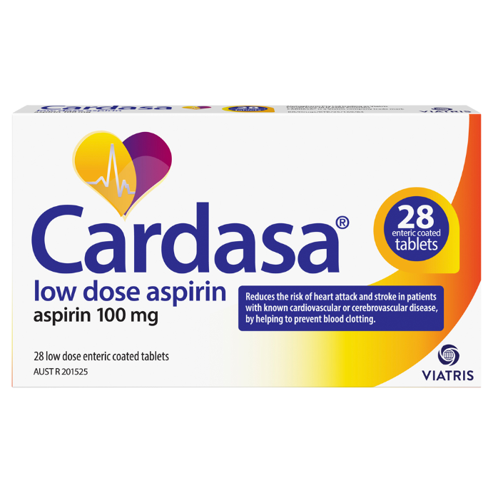 Cardasa Acetylsalicylic Acid 100mg 28 Tablets