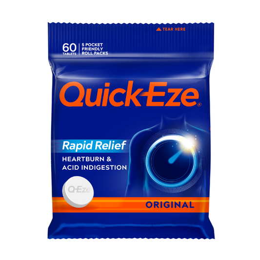 Quick Eze Rapid Relief Heartburn & Acid Indigestion 60 Tablets