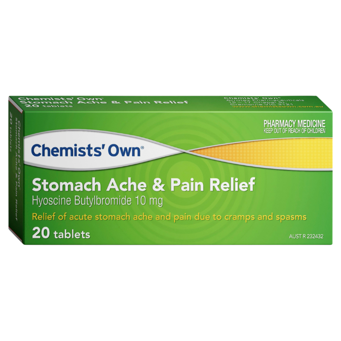 Chemists' Own Stomach Ache & Pain Relief 10mg 20 Tablets