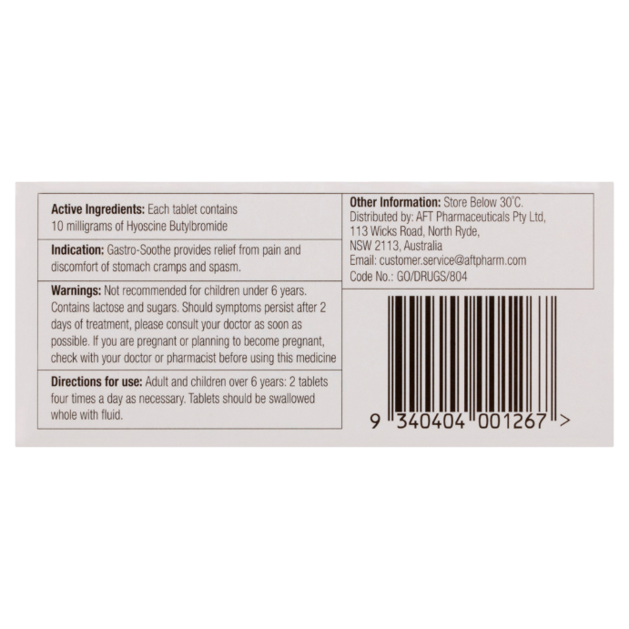 GASTRO SOOTHE 10mg 20 Tablets