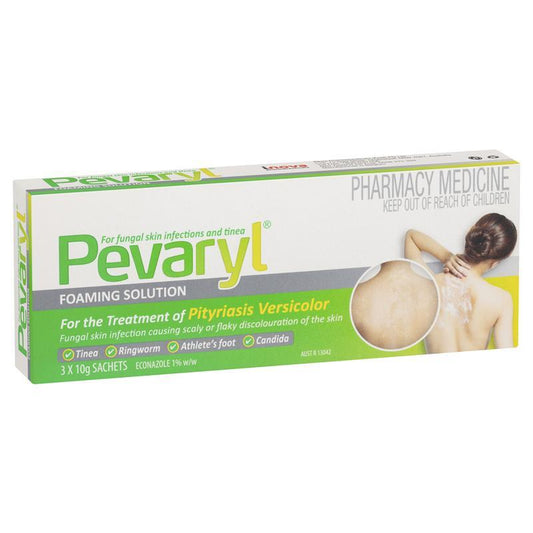 Pevaryl Foaming Solution 1% 3x10g Sachets