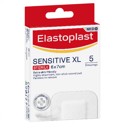 Elastoplast Sensitive XL Dressing 6 X 7cm 5Pk 48625