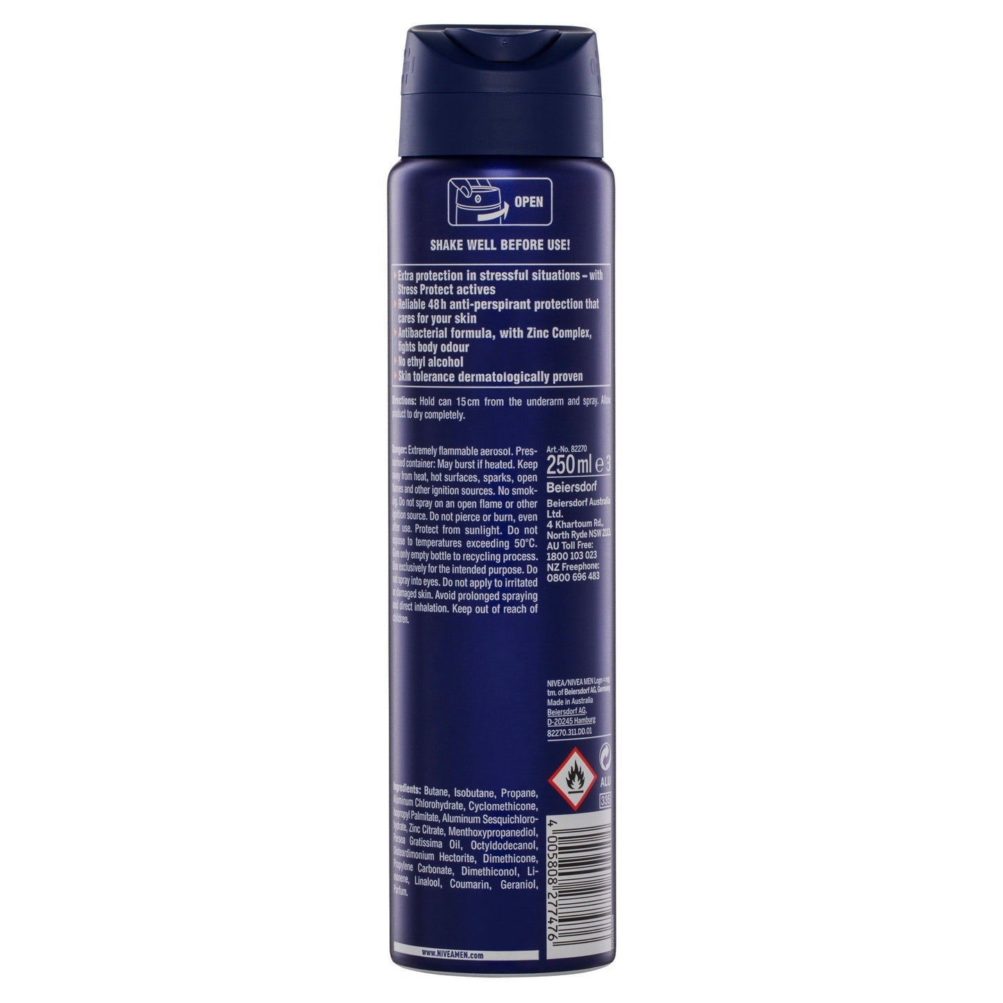 Nivea Men Aerosol Deodorant Stress Protect - 250mL