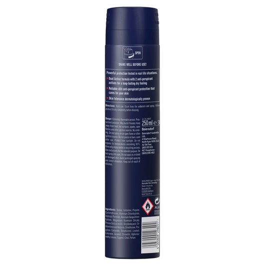 NIVEA MEN EVERYDAY ACTIVE DRY ANTIPERSPIRANT DEODORANT 250ML