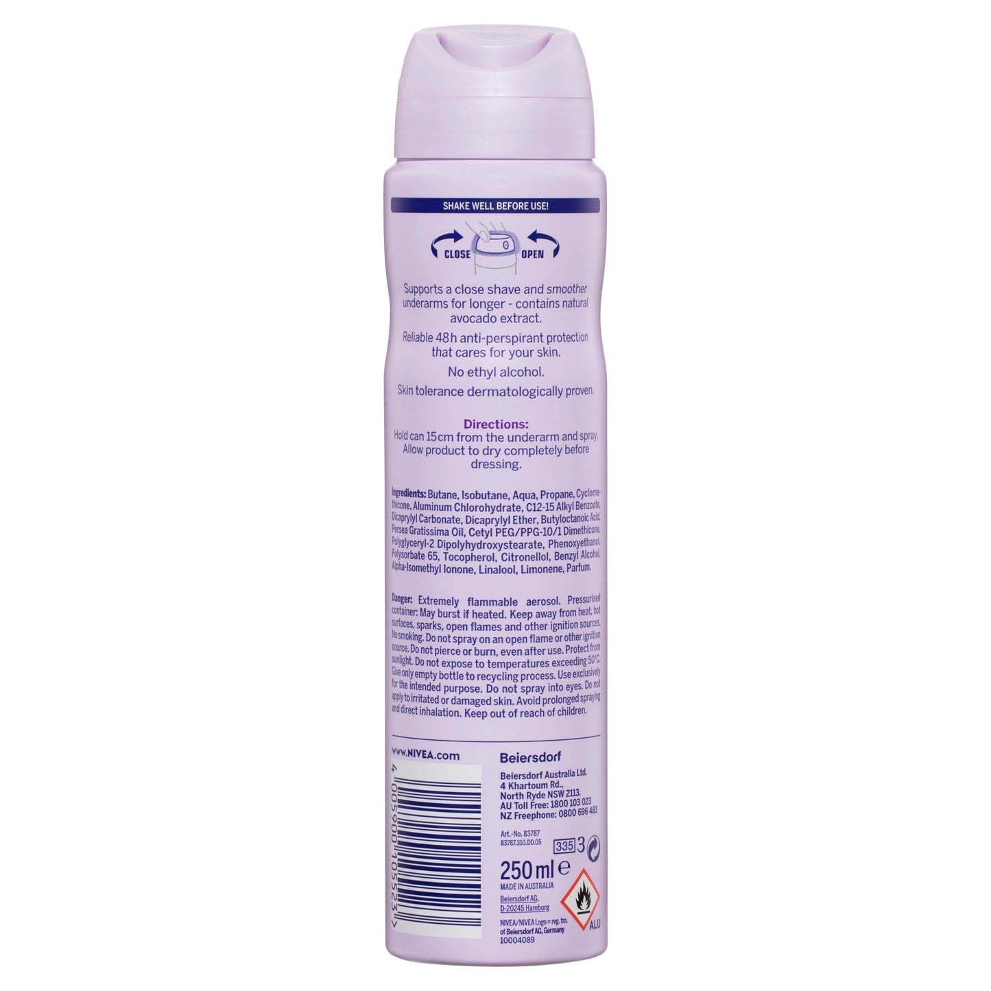 Nivea for Women Deodorant Aerosol Double Effect White Senses 250ml