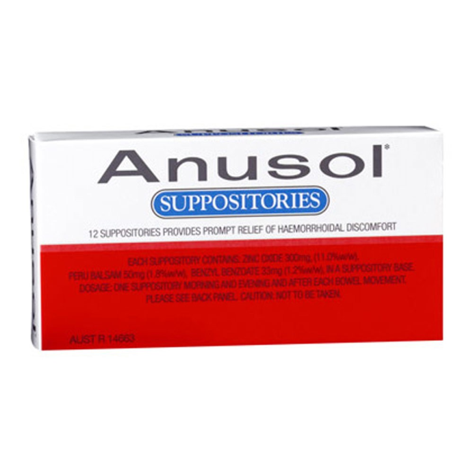 Anusol Suppositories 12 Pack