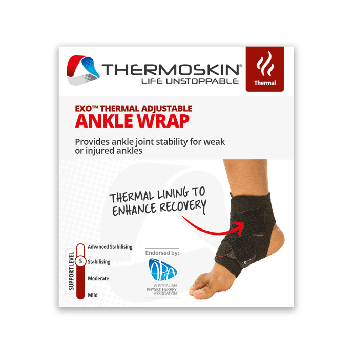 Thermoskin Thermal Adjustable Ankle Wrap Black