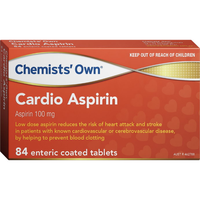 Chemists' Own Cardio Aspirin 100Mg EC 84 Tablets