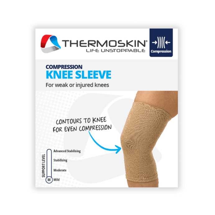 Thermoskin Compression Knee Sleeve Small Beige
