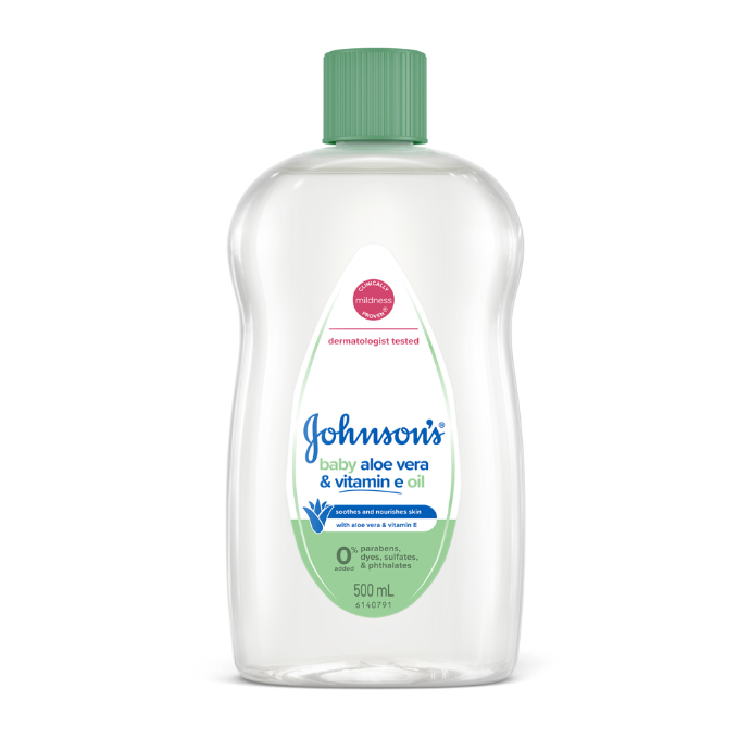 Johnson's Baby Aloe Vera & Vitamin E Oil 500mL