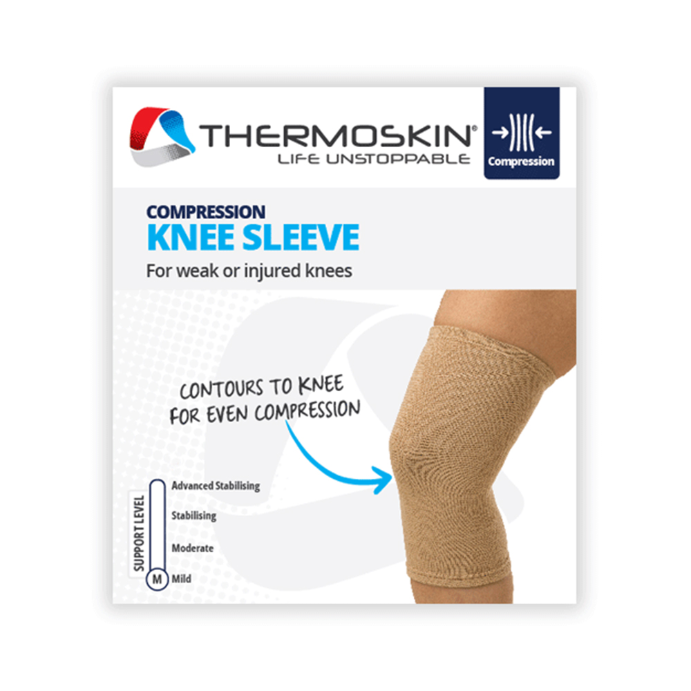 Thermoskin Compression Knee Sleeve Extra Large Beige