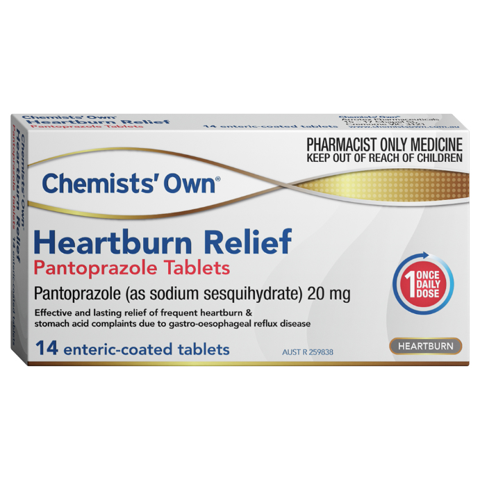Chemists' Own Heartburn Relief Pantoprazole 20mg 14 Tablets