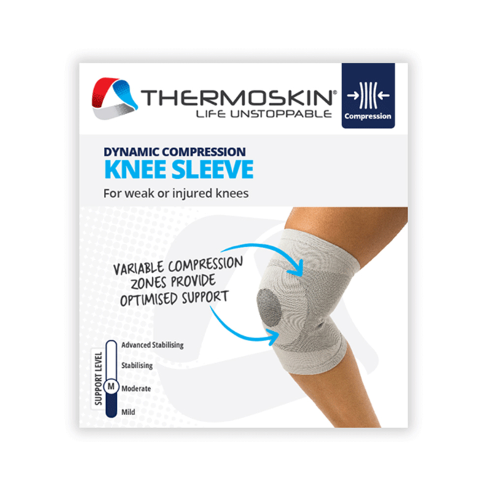 Thermoskin Dynamic Compression Knee Sleeve S/M Grey