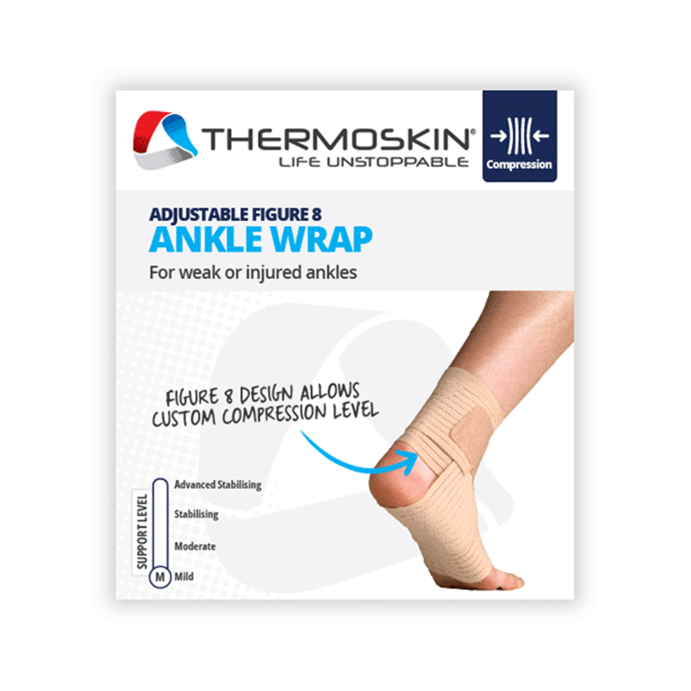 Thermoskin Adjustable Figure 8 Ankle Wrap L/XL Beige