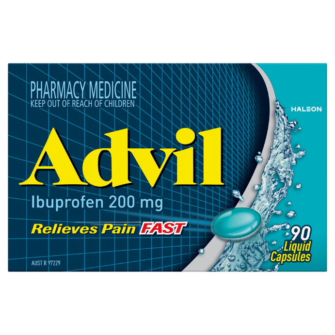 Advil Ibuprofen 200mg 90 Liquid Capsules