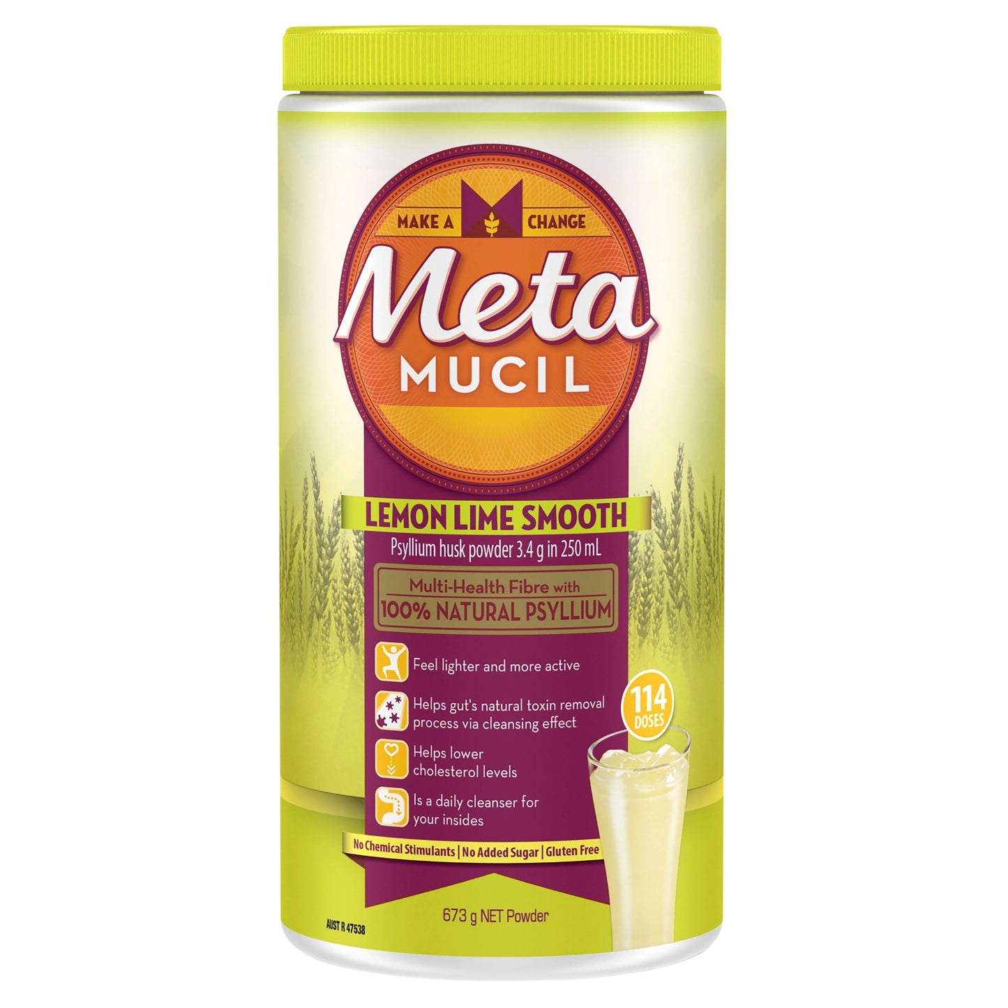 Metamucil Smooth Lemon Lime 114 Doses 673g