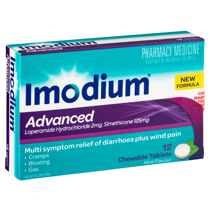 Imodium Advanced Chewable Mint Flavour 12 Tablets