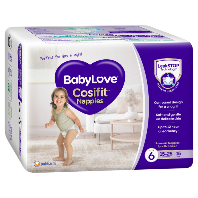 Baby Love Cosifit Convenience Nappies Junior Size 6 15 Pack