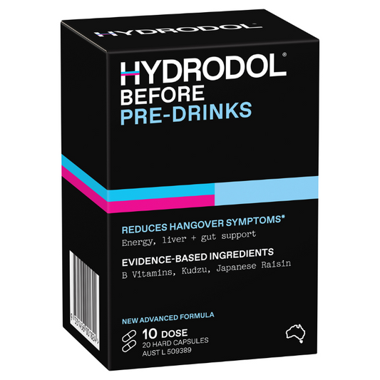 HYDRODOL Before 10 Dose 20 Capsules