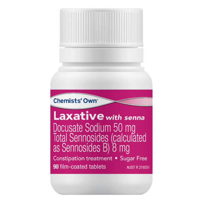 Chemists' Own Laxative with Senna Docusate Sodium Sennosides 50mg 90 Tablets