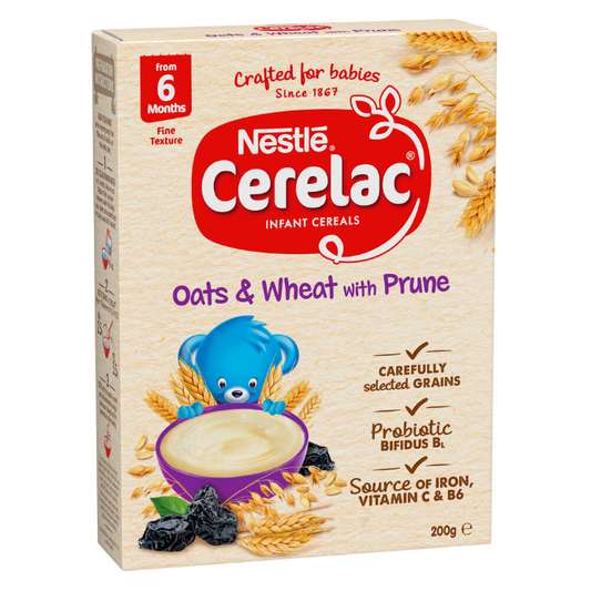 Nestle Cerelac Instant Cereals Oats & Wheat with Prune 200g
