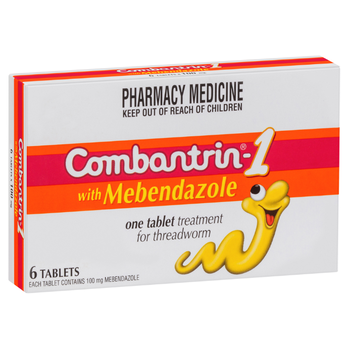 COMBANTRIN-1 with Mebendazole 6 Tablets