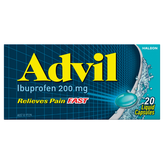 Advil Ibuprofen 200mg 20 Liquid Capsules