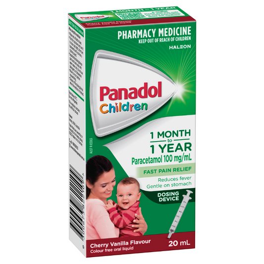 Panadol 1 Month to 1 Year Cherry Vanilla Flavour 20mL