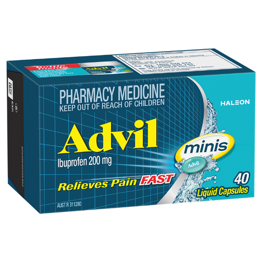 Advil Minis Ibuprofen 200mg 40 Liquid Capsules