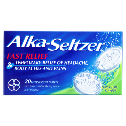 Alka Seltzer Lemon-Lime Effervescent 20 Tablets