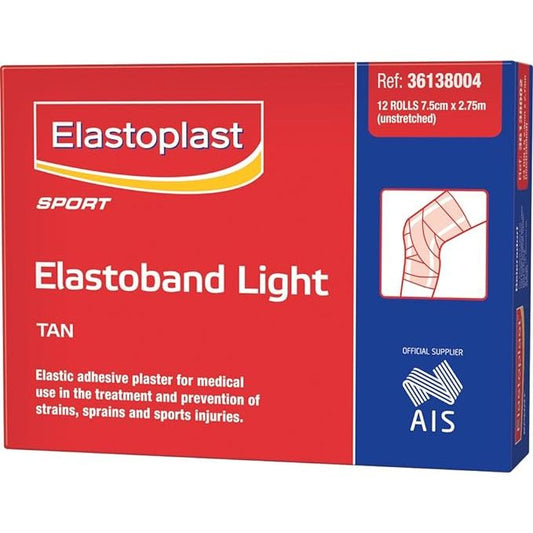 Elastoplast Sport Elastoband Light Roll Tan 7.5cm X 2.75m (Pack of 12)