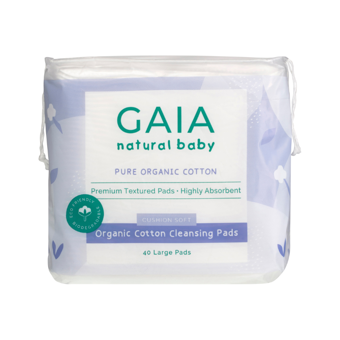 GAIA Natural Baby Organic Cotton Pads 40 Pack