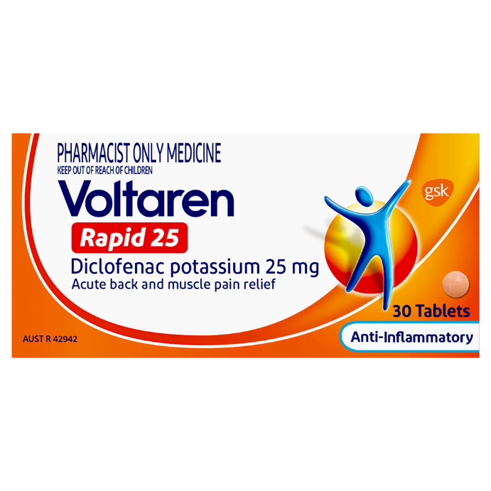 Voltaren Rapid 25 30 Tablets
