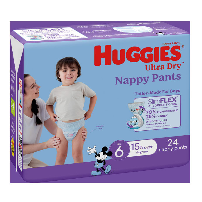 Huggies UltraDry Nappy Pants Junior Boy 24 Pack