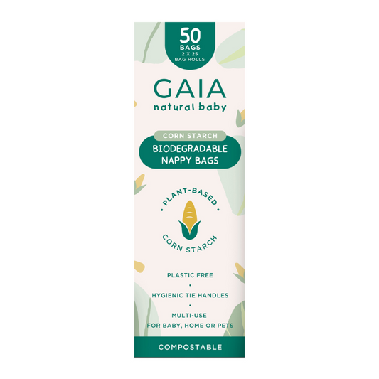 GAIA Natural Baby Biodegradable Nappy Bags 50 Pack