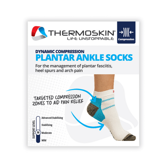 Thermoskin Plantar FXT Compression Socks Ankle Small White