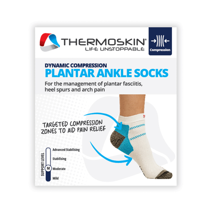 Thermoskin Plantar FXT Compression Socks Ankle Large White