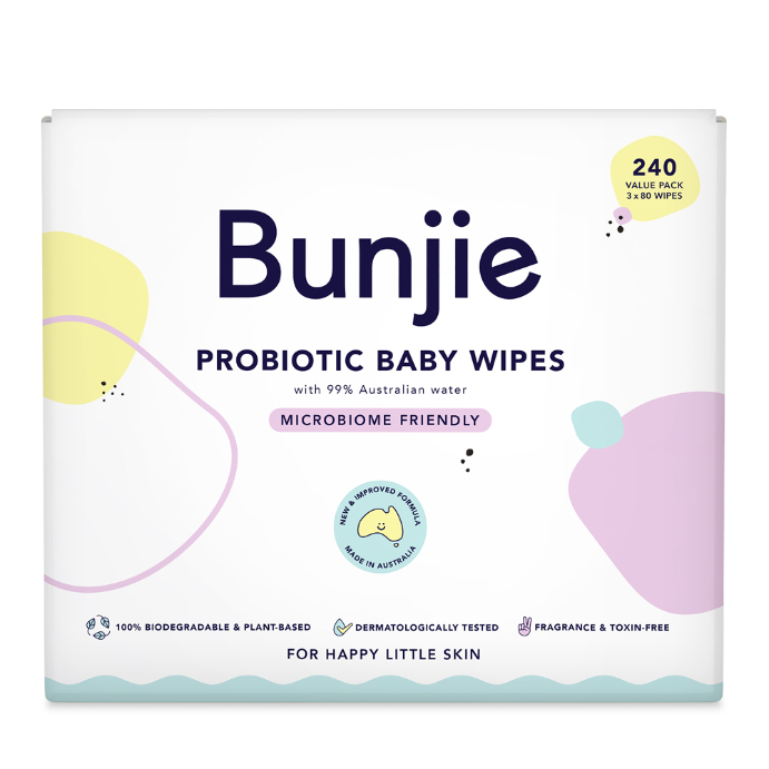 Bunjie Probiotic Baby Wipes 240 Wipes