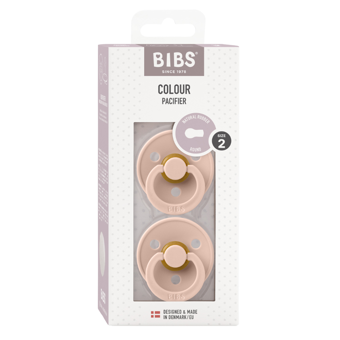 Bibs Colour Pacifier Blush Size 2 2 Pack