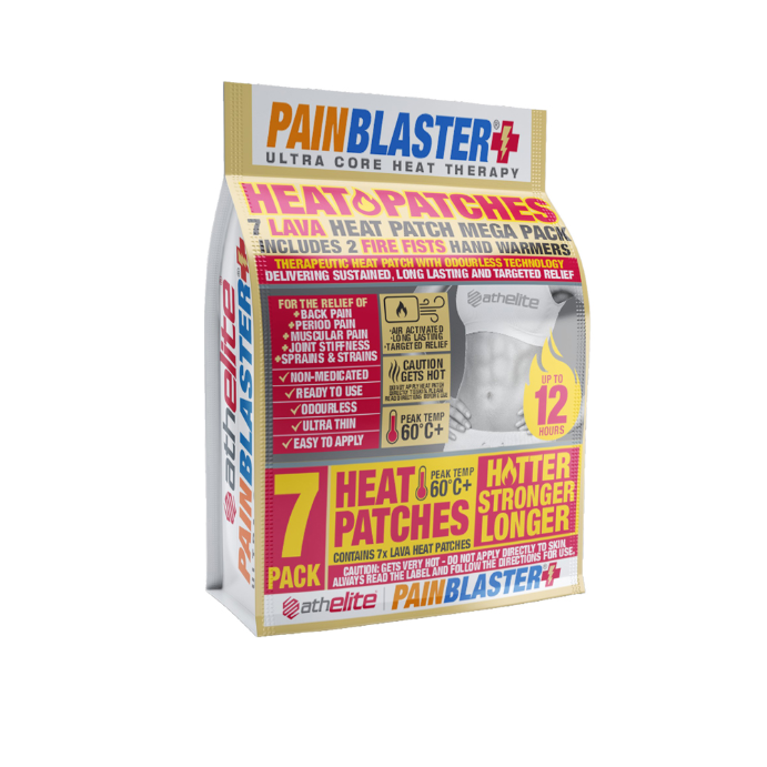 Pain Blaster Heat Patches 7 Pack Includes 2 Bonus Hand Warmers