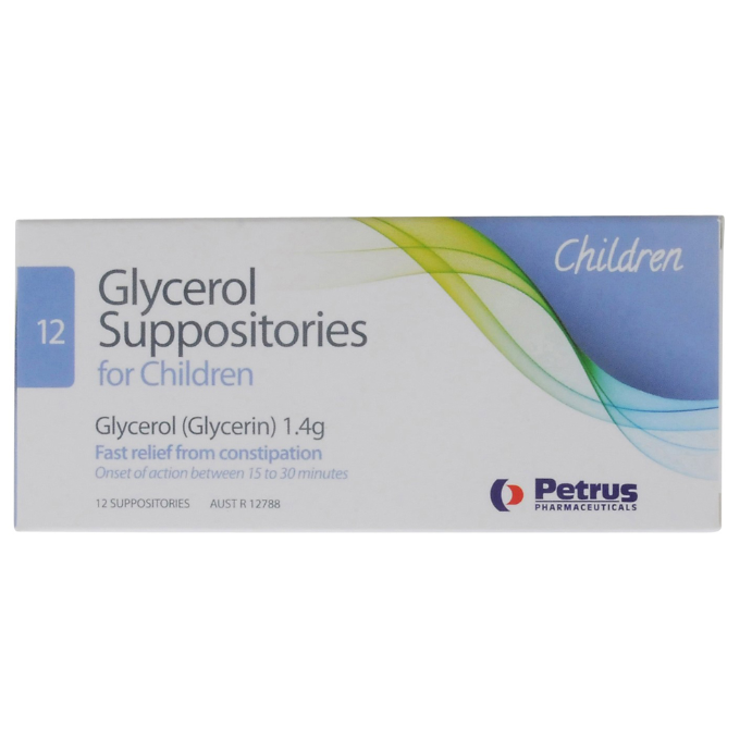 GLYCEROL Suppositories BP 12 Pack - Children