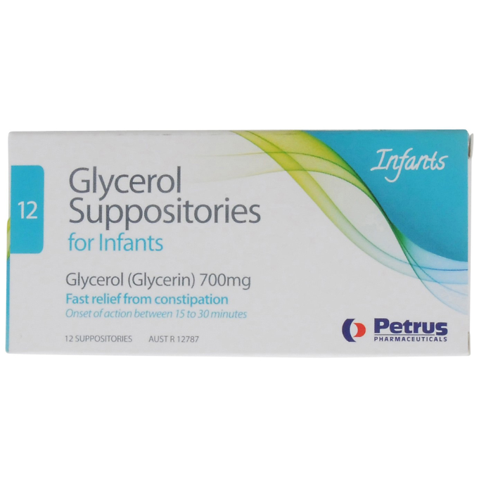 GLYCEROL Suppositories BP 12 Pack - Infants