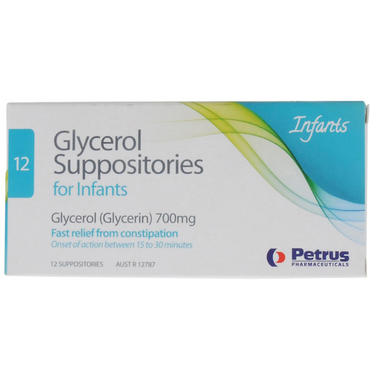 GLYCEROL Suppositories BP 12 Pack - Infants