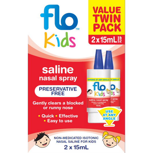 Flo Kids Saline Spray Twin Pack 2 x 15ml