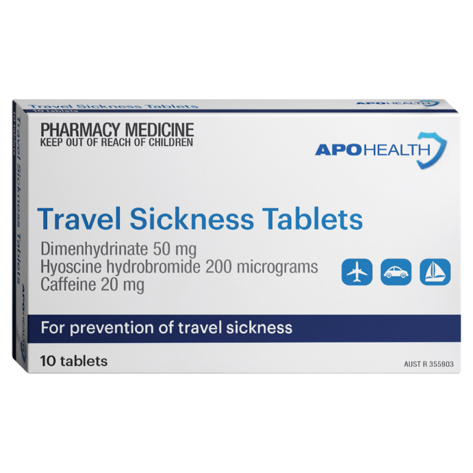 APO HEALTH Travel Sickness Blister Pack 10 Tablets
