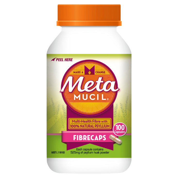 Metamucil Daily Fibre Supplement Fibrecaps 100 Capsules