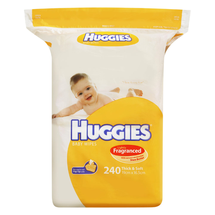 Huggies Thick Baby Wipes Coconut Oil 240 Pack